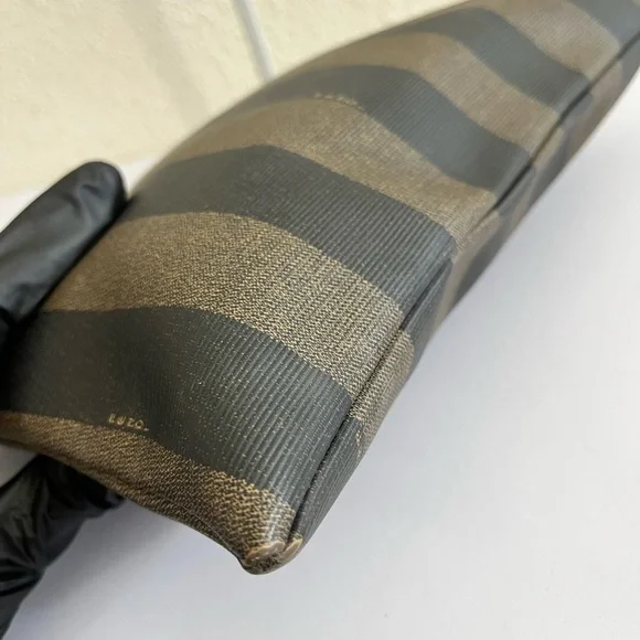 FENDI pequin stripe vintage clutch purse - Picture 7 of 9